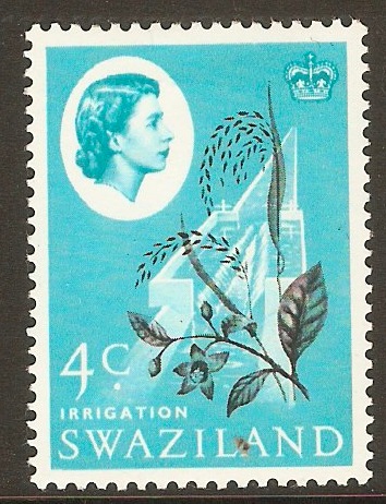 Swaziland 1962 4c Black and turquoise-green. SG95.